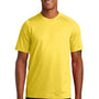 New Era Mens Series Performance Jersey Moisture Wicking Short Sleeve Crewneck T-Shirt - Goldenrod Yellow - Closeout