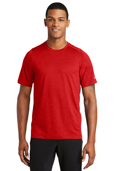 New Era NEA200 Mens Series Performance Jersey Moisture Wicking Short Sleeve Crewneck T-Shirt Red Front