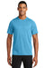 New Era NEA200 Mens Series Performance Jersey Moisture Wicking Short Sleeve Crewneck T-Shirt Sky Blue Front