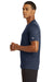 New Era NEA200 Mens Series Performance Jersey Moisture Wicking Short Sleeve Crewneck T-Shirt Navy Blue Side