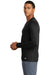 New Era NEA201 Mens Series Performance Moisture Wicking Long Sleeve Crewneck T-Shirt Black Side