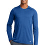 New Era Mens Series Performance Moisture Wicking Long Sleeve Crewneck T-Shirt - Royal Blue