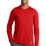 New Era Mens Series Performance Moisture Wicking Long Sleeve Crewneck T-Shirt - Scarlet Red