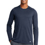 New Era Mens Series Performance Moisture Wicking Long Sleeve Crewneck T-Shirt - Navy Blue