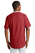 New Era NEA220 Mens Diamond Era Moisture Wicking Short Sleeve Jersey Crimson Red Back