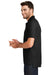 New Era NEA300 Mens Venue Home Plate Moisture Wicking Short Sleeve Polo Shirt Black Side