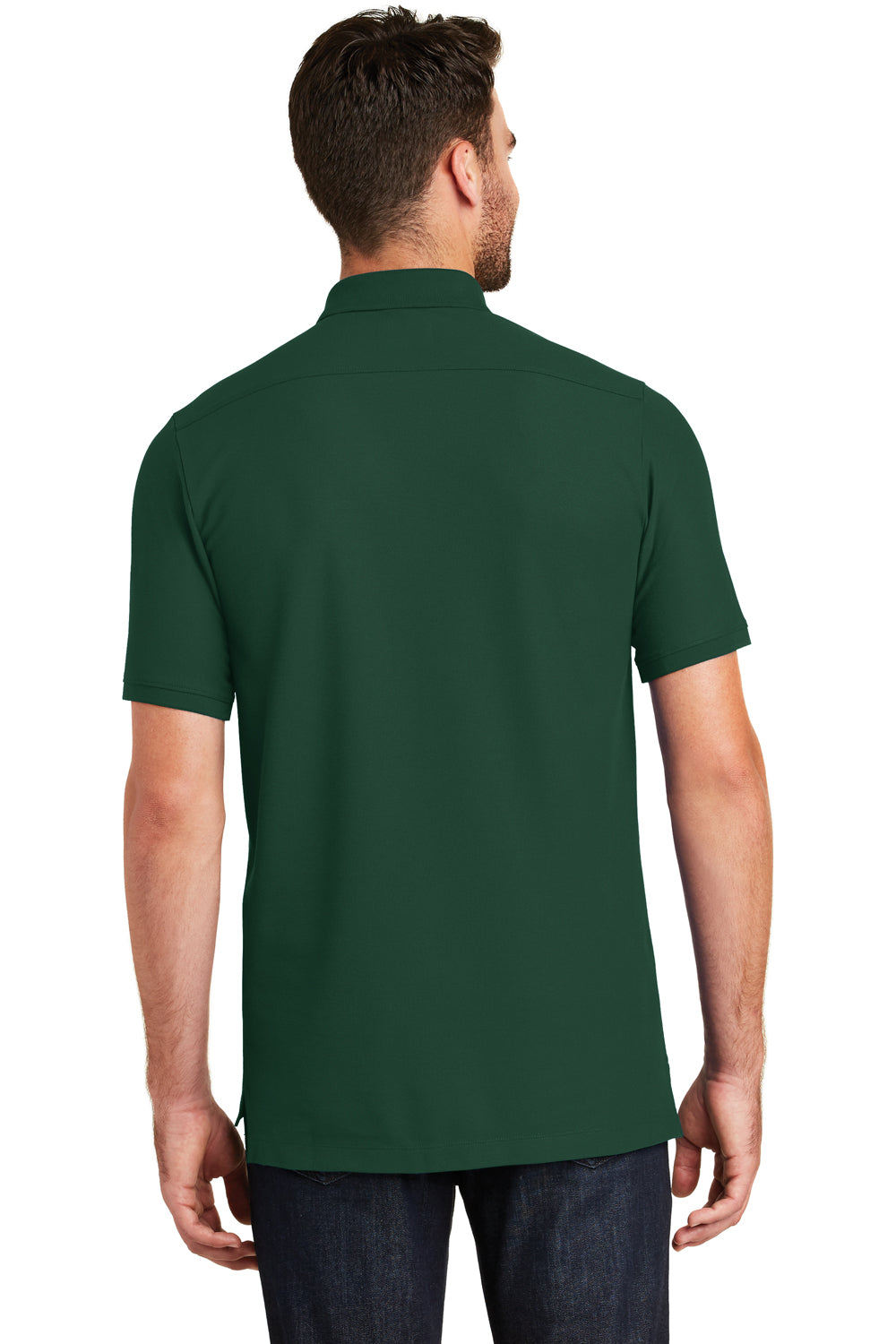 New Era NEA300 Mens Venue Home Plate Moisture Wicking Short Sleeve Polo Shirt Forest Green Back