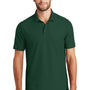 New Era Mens Venue Home Plate Moisture Wicking Short Sleeve Polo Shirt - Dark Green