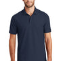 New Era Mens Venue Home Plate Moisture Wicking Short Sleeve Polo Shirt - Navy Blue