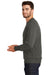New Era NEA501 Mens Sueded French Terry Crewneck Sweatshirt Graphite Grey Side