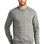 New Era Mens Sueded French Terry Crewneck Sweatshirt - Light Graphite Grey Twist