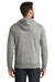 New Era NEA502 Mens Sueded French Terry Full Zip Hooded Sweatshirt Hoodie Light Graphite Grey Twist Back