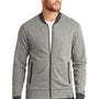New Era Mens Sueded French Terry Full Zip Jacket - Light Graphite Grey Twist/Graphite Grey