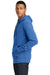 New Era NEA510 Mens Fleece Hooded Sweatshirt Hoodie Heather Royal Blue Side
