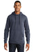 New Era NEA510 Mens Fleece Hooded Sweatshirt Hoodie Heather Navy Blue Front