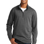 New Era Mens Fleece 1/4 Zip Sweatshirt - Heather Black