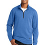 New Era Mens Fleece 1/4 Zip Sweatshirt - Heather Royal Blue