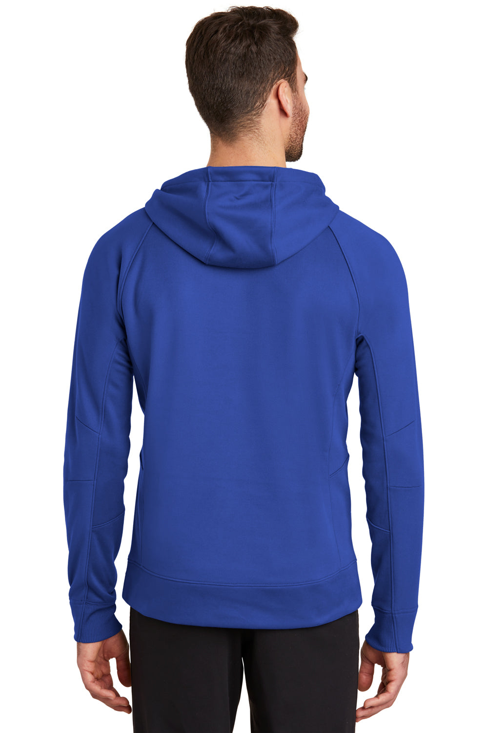 New Era NEA520 Mens Venue Fleece Hooded Sweatshirt Hoodie Royal Blue Back