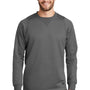 New Era Mens Venue Moisture Wicking Fleece Crewneck Sweatshirt - Graphite Grey - Closeout