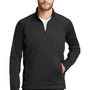 New Era Mens Venue Moisture Wicking Fleece 1/4 Zip Sweatshirt - Black