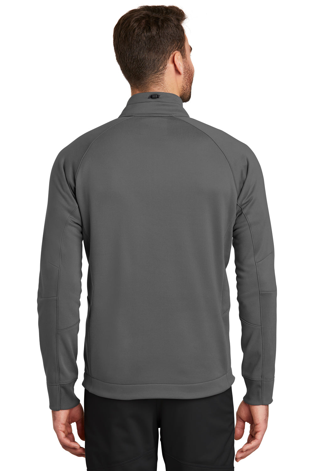 New Era NEA523 Mens Venue Moisture Wicking Fleece 1/4 Zip Sweatshirt Graphite Grey Back
