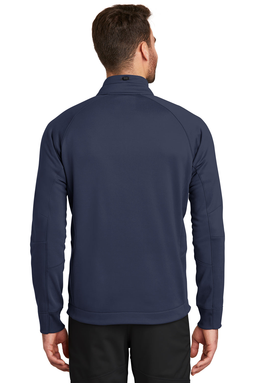 New Era NEA523 Mens Venue Moisture Wicking Fleece 1/4 Zip Sweatshirt Navy Blue Back