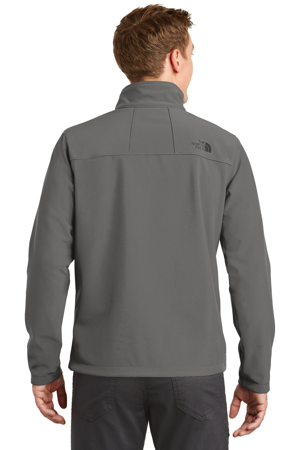The North Face NF0A3LGT Mens Apex Barrier Wind & Resistant Full Zip Jacket Asphalt Grey Back