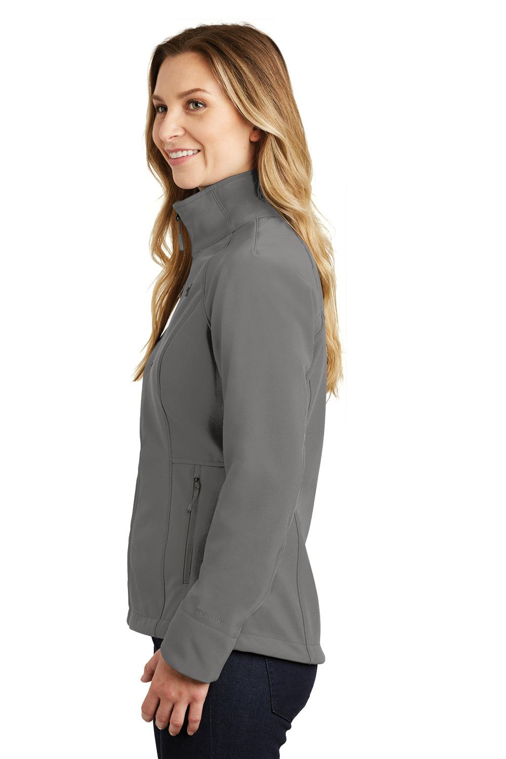 The North Face NF0A3LGU Womens Apex Barrier Wind & Resistant Full Zip Jacket Asphalt Grey Side