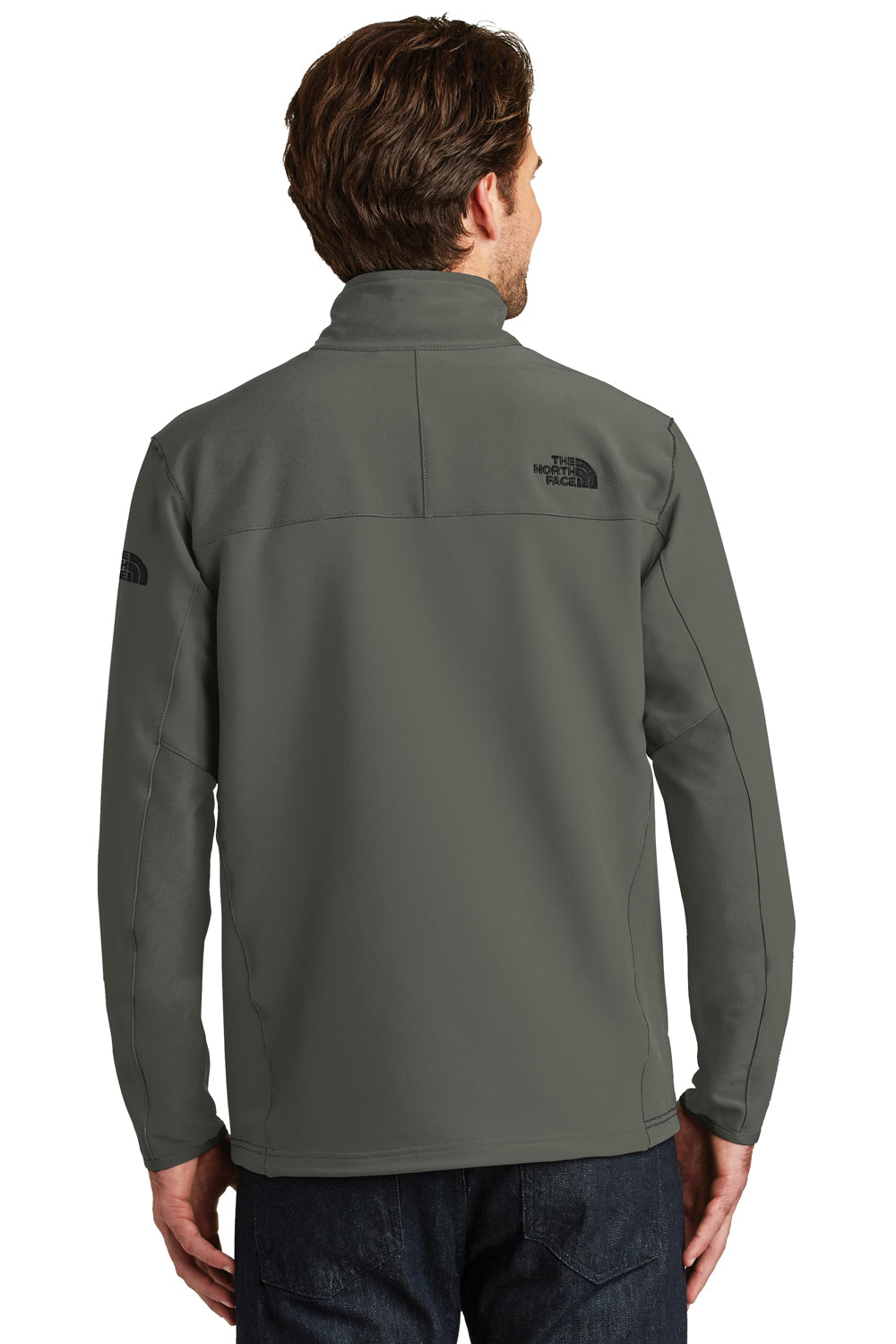 The North Face NF0A3LGV Mens Tech Wind & Water Resistant Full Zip Jacket Asphalt Grey Back