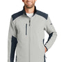 The North Face Mens Tech Wind & Water Resistant Full Zip Jacket - Mid Grey/Urban Navy Blue - Closeout