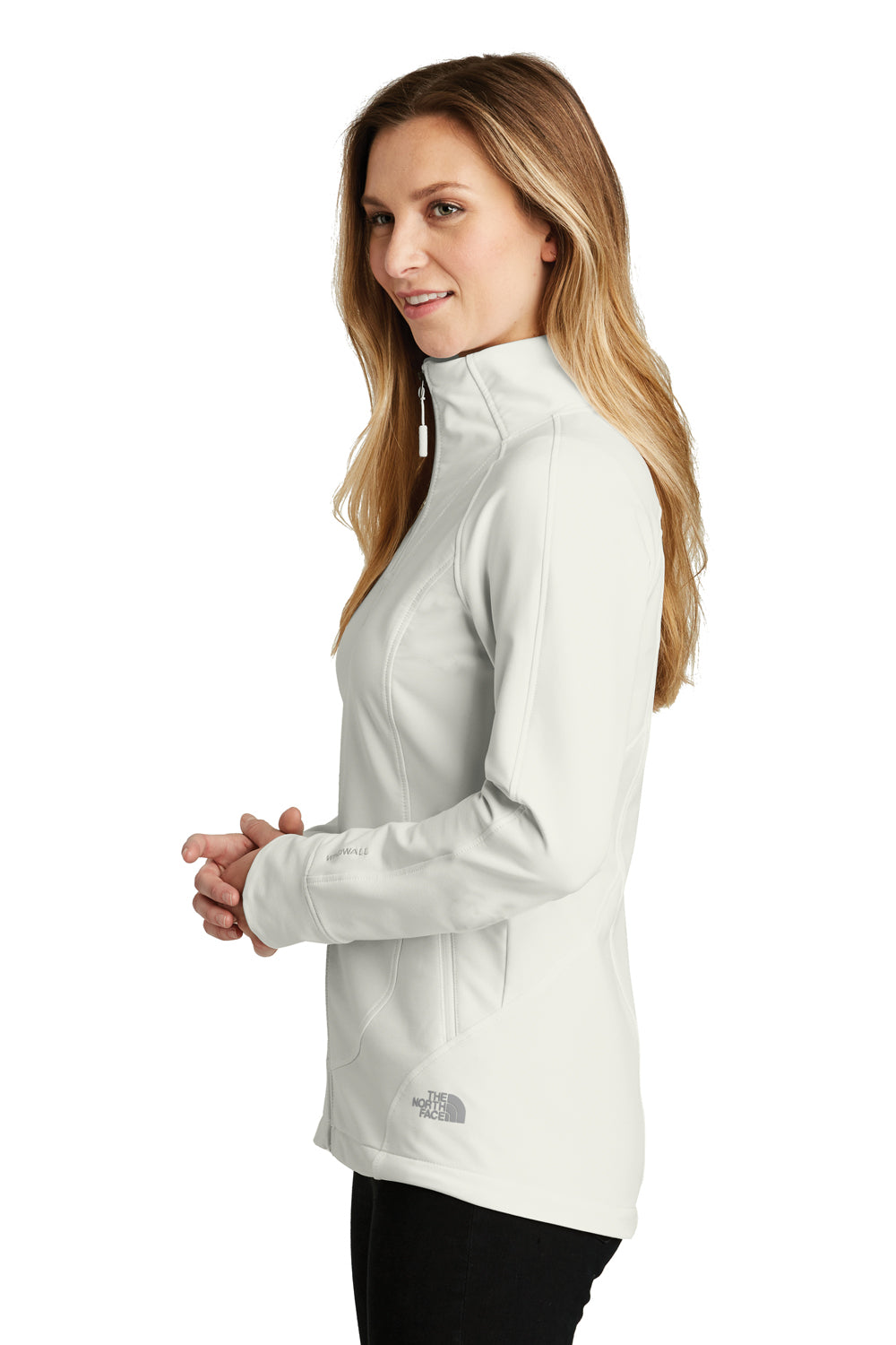 The North Face NF0A3LGW Womens Tech Wind & Water Resistant Full Zip Jacket White Side