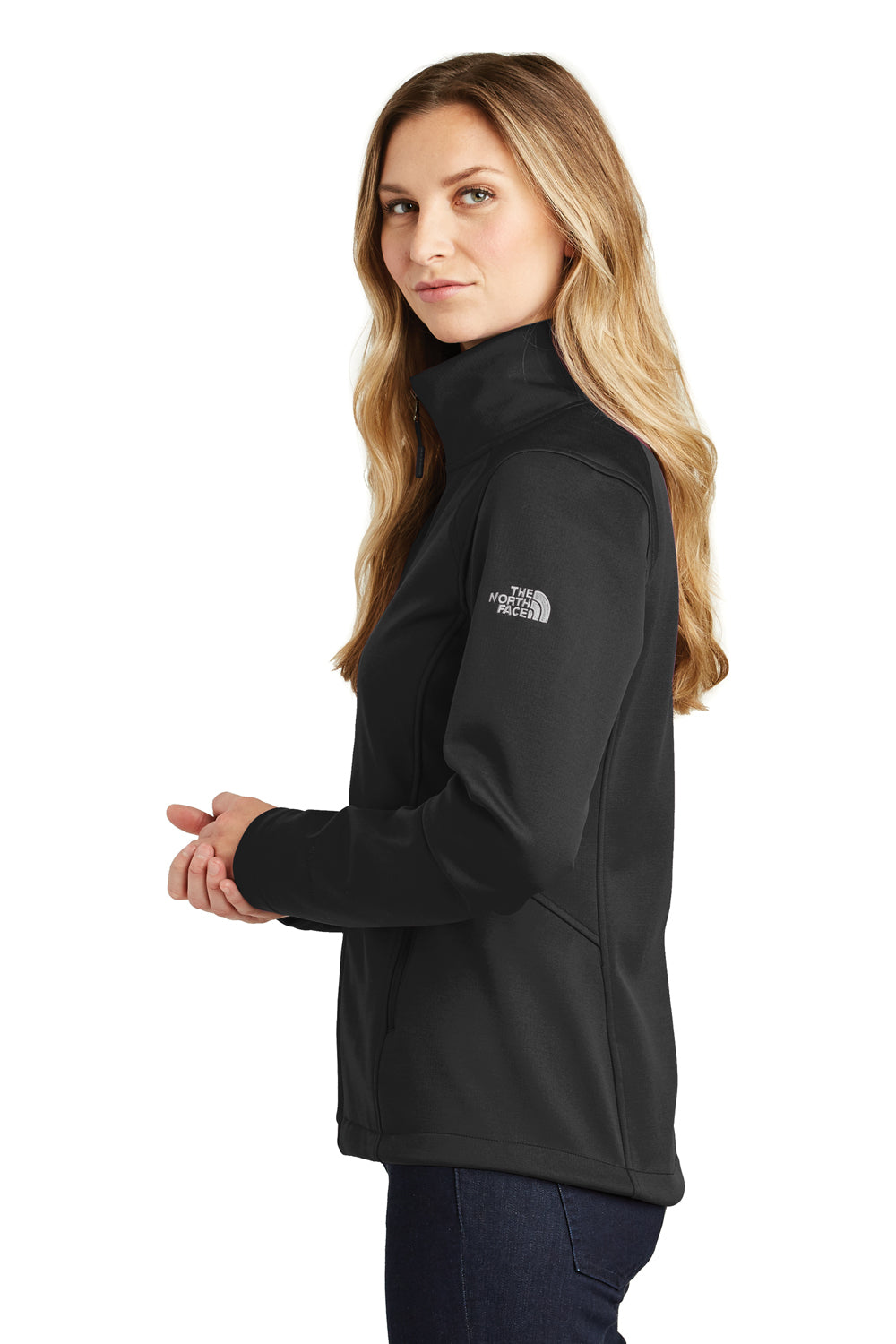 The North Face NF0A3LGY Womens Ridgeline Wind & Water Resistant Full Zip Jacket Black Side