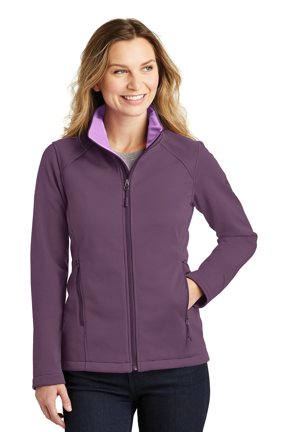 The North Face NF0A3LGY Womens Ridgeline Wind & Water Resistant Full Zip Jacket Blackberry Purple Front