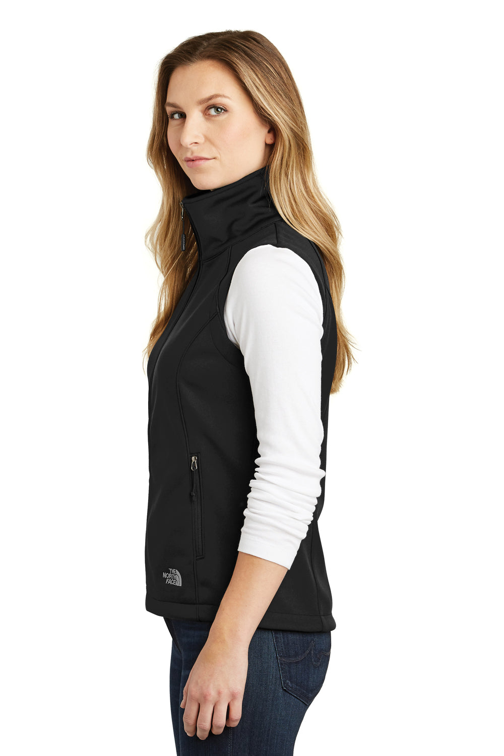The North Face NF0A3LH1 Womens Ridgeline Wind & Water Resistant Full Zip Vest Black Side