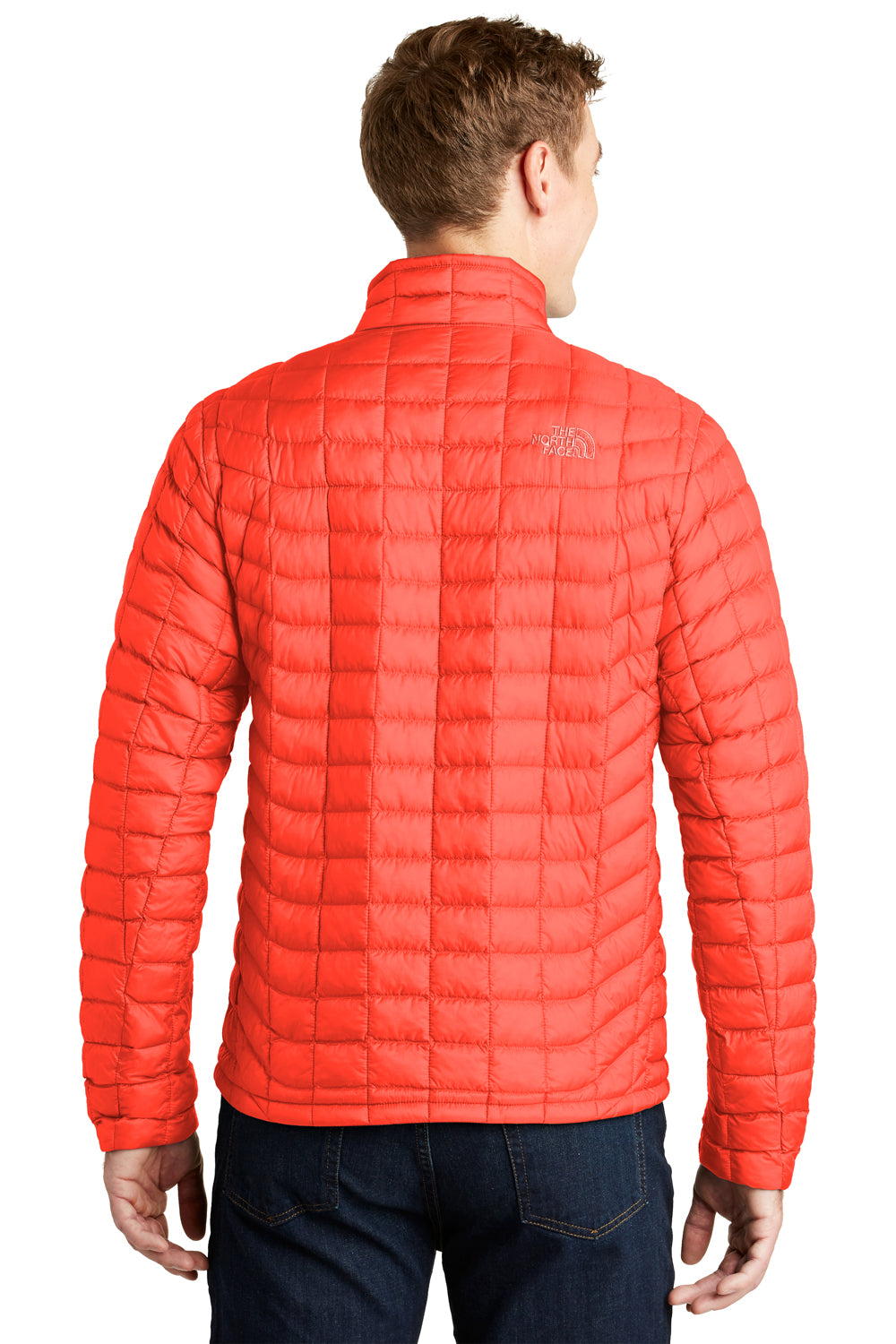The North Face NF0A3LH2 Mens ThermoBall Trekker Water Resistant Full Zip Jacket Brick Red Back