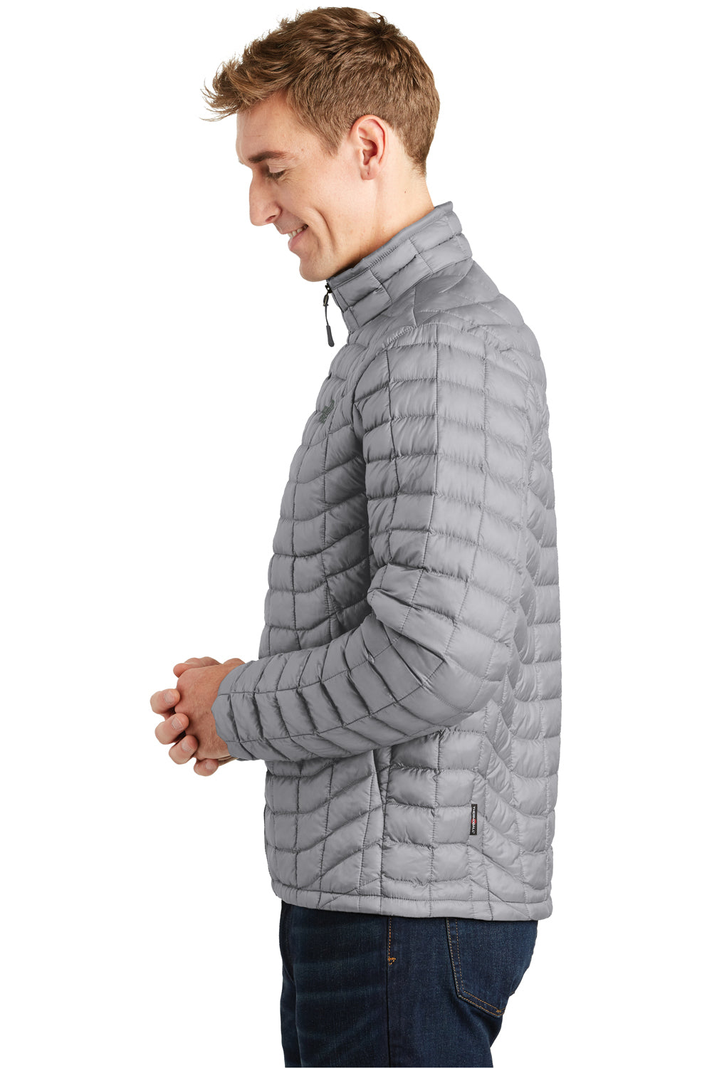 The North Face NF0A3LH2 Mens ThermoBall Trekker Water Resistant Full Zip Jacket Mid Grey Side