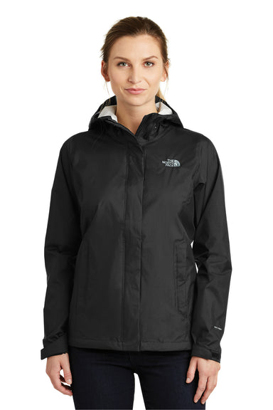 The North Face NF0A3LH5 Womens DryVent Waterproof Full Zip Hooded Jacket Black Front