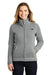 The North Face NF0A3LH8 Womens Full Zip Sweater Fleece Jacket Heather Medium Grey Front