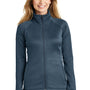 The North Face Womens Canyon Flats Full Zip Fleece Jacket - Heather Urban Navy Blue - Closeout