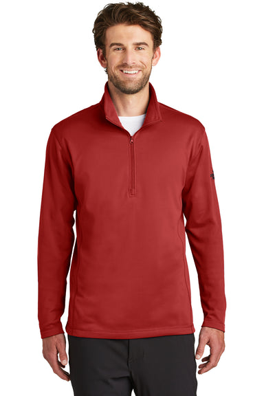 The North Face NF0A3LHB Mens Tech 1/4 Zip Fleece Jacket Cardinal Red Front