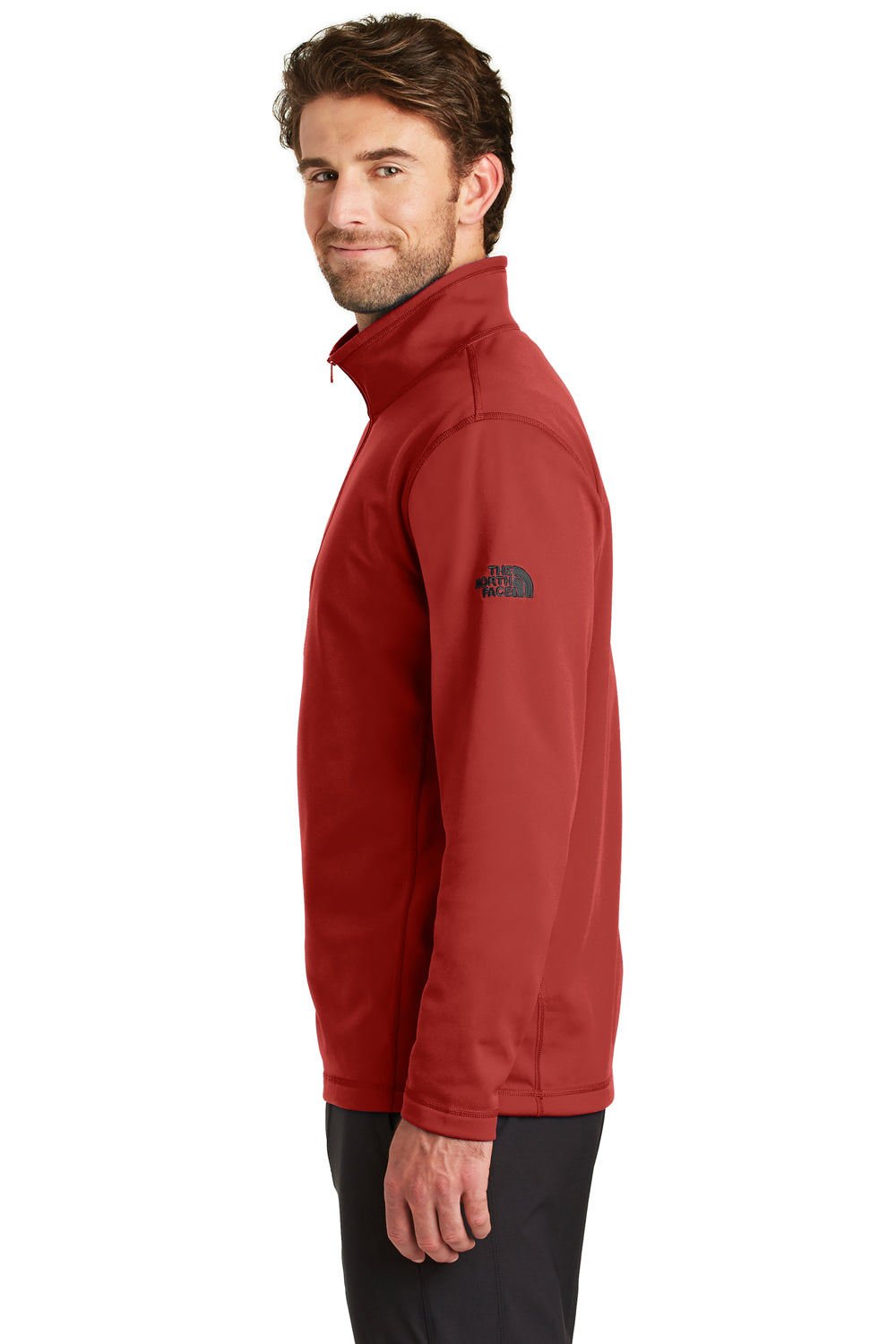 The North Face NF0A3LHB Mens Tech 1/4 Zip Fleece Jacket Cardinal Red Side