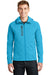 The North Face NF0A3LHH Mens Canyon Flats Full Zip Fleece Hooded Jacket Heather Hyper Blue Front