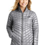The North Face Womens ThermoBall Trekker Water Resistant Full Zip Jacket - Mid Grey