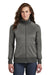 The North Face NF0A3SEV Womens Tech Full Zip Fleece Jacket Heather Grey Front