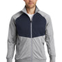 The North Face Mens Tech Full Zip Fleece Jacket - Mid Grey/Urban Navy Blue - Closeout