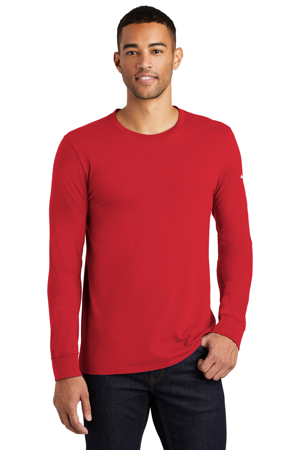 Nike Mens Core Long Sleeve Crewneck T-Shirt - University Red (DISCONTINUED)