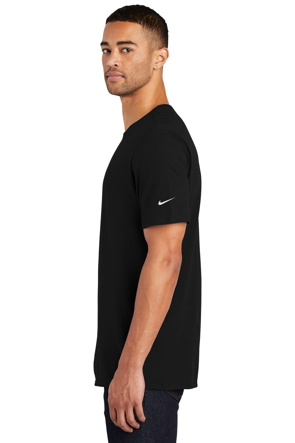 Nike NKBQ5233 Mens Core Short Sleeve Crewneck T-Shirt Black Side