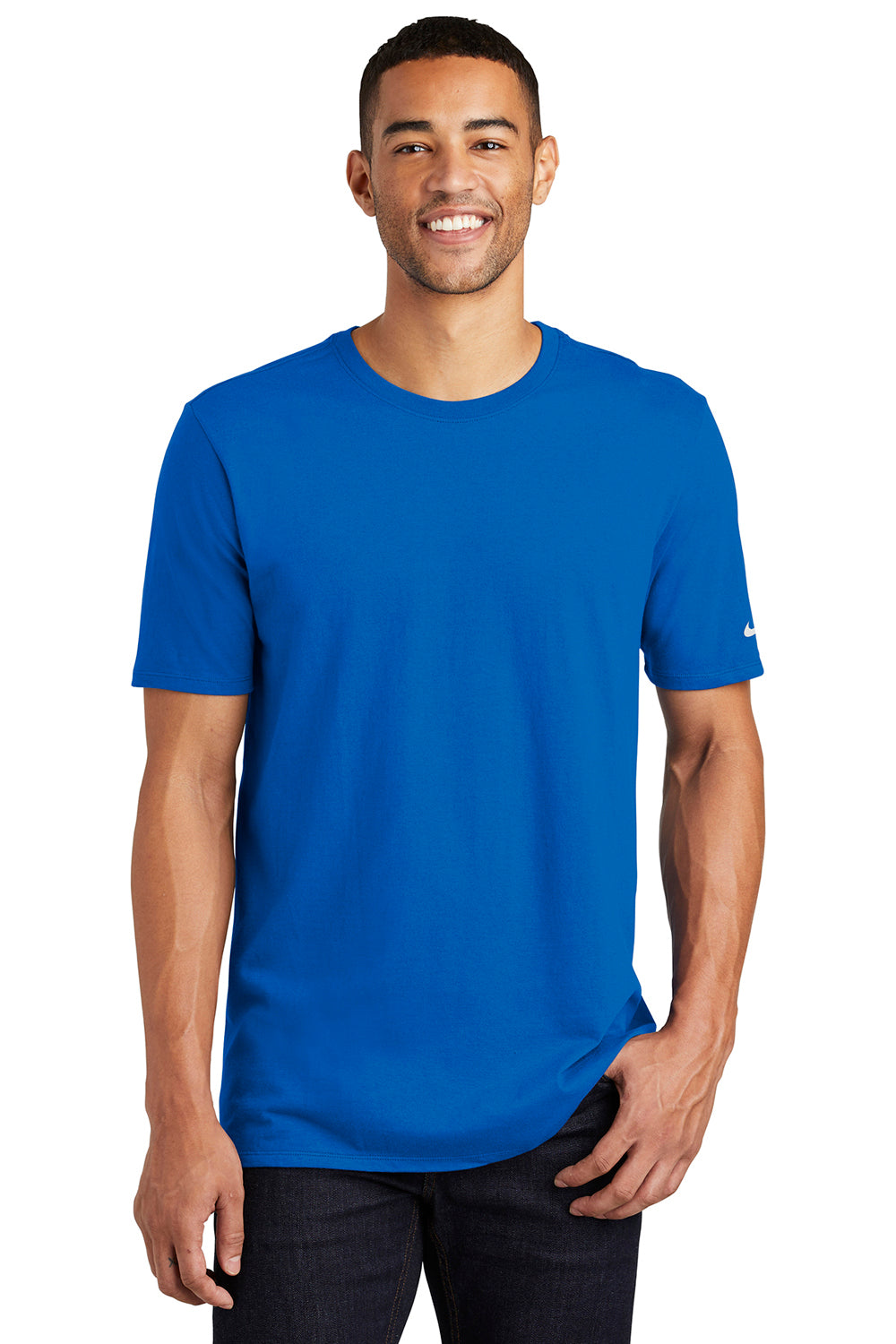 Nike NKBQ5233 Mens Core Short Sleeve Crewneck T-Shirt Royal Blue Front