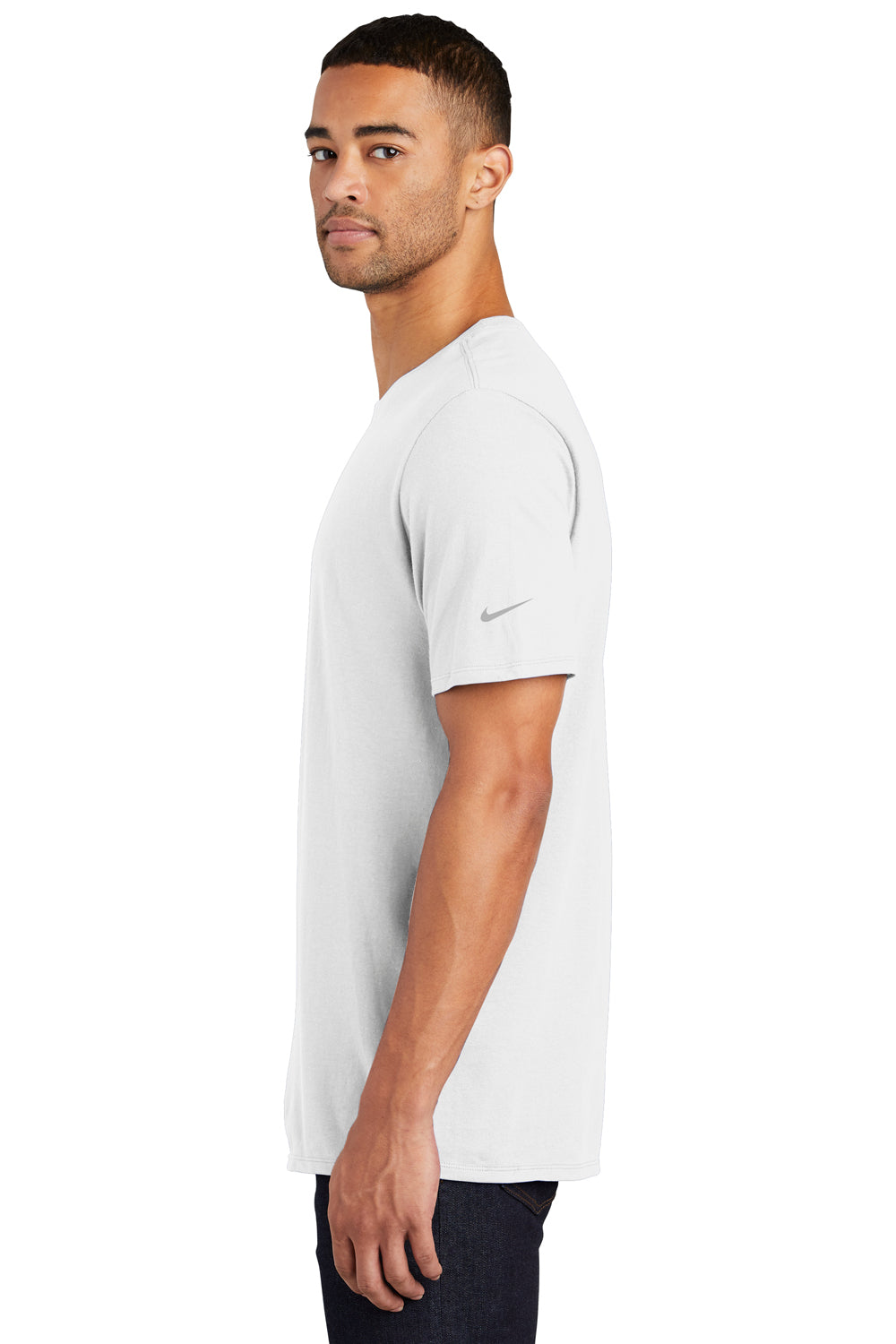 Nike NKBQ5233 Mens Core Short Sleeve Crewneck T-Shirt White Side