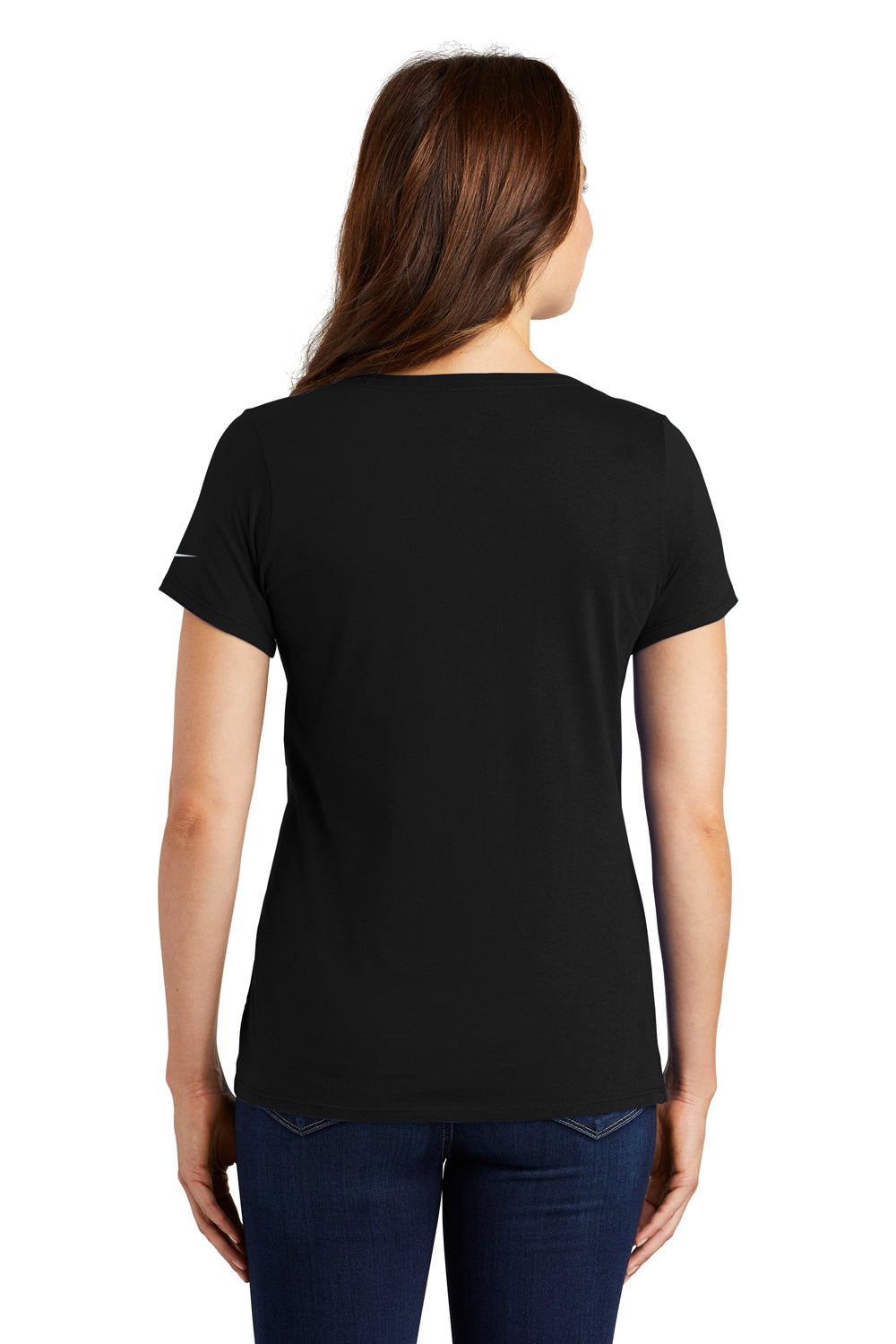Nike NKBQ5236 Womens Core Short Sleeve Scoop Neck T-Shirt Black Back